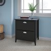 Kathy Ireland Black Oak 2 Drawer Lateral File Cabinet - Connecticut