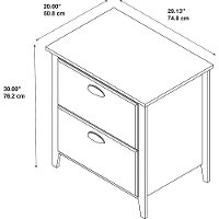 Kathy Ireland Black Oak 2 Drawer Lateral File Cabinet - Connecticut -4