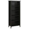 Kathy Ireland Black Oak 5-Shelf Bookcase - Connecticut