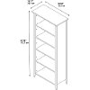 Kathy Ireland Black Oak 5-Shelf Bookcase - Connecticut -4
