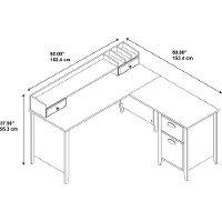 Kathy Ireland Office 60 W L Desk and Organizer -Connecticut -5
