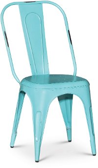 Turquoise Blue Dining Chair - Iron
