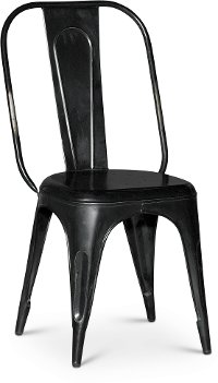 Black Metal Dining Chair - Iron
