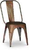 Rust Metal Dining Chair - Iron