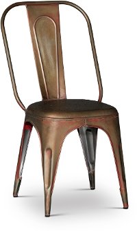 Rust Metal Dining Chair - Iron