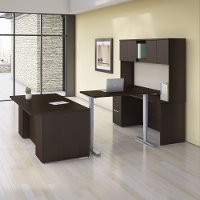 48W x 30D Mocha Cherry Height Adjustable Standing Desk