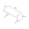 60W x 30D Mocha Cherry Height Adjustable Standing Desk-3