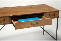 Kathy Ireland Golden Pine 48 Inch Writing Desk - Ironworks-4