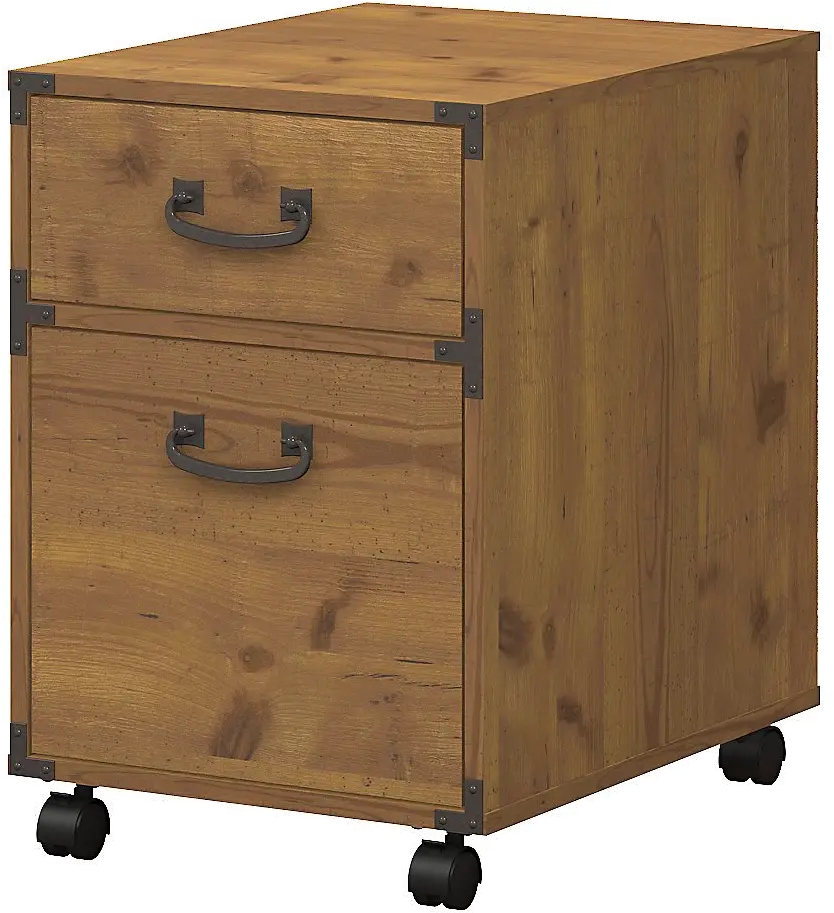 KI50102-03 Golden Pine 2 Drawer File Cabinet - Ironworks-4