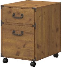 Golden Pine 2 Drawer File Cabinet - Ironworks-4
