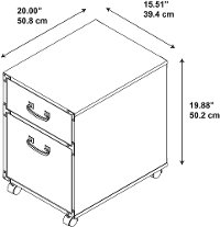 Golden Pine 2 Drawer File Cabinet - Ironworks-5