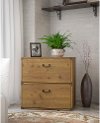 Golden Pine 2 Drawer Lateral File Cabinet - Ironworks