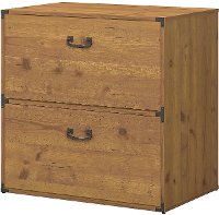 Golden Pine 2 Drawer Lateral File Cabinet - Ironworks-2