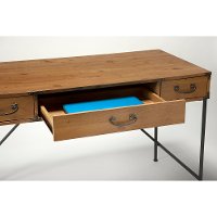 Kathy Ireland 48 Inch Writing Desk, 2 Drawer Mobile Cabinet - Ironworks-4