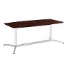 Harvest Cherry 72L x 36W Boat Shaped Table Metal Base - Conference Tables-2