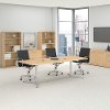 Natural Maple 96L x 42W Boat Shape Table - Conference Tables