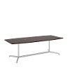 Mocha Cherry 96L x 42W Boat Shape Metal Base Table - Conference Tables