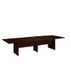 Mocha Cherry 120L x 48W Boat Shape Wood Base Table - Conference Tables