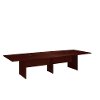 Cherry 120L x 48W Boat Shape Wood Base Harvest Table - Conference Tables