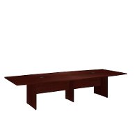 Cherry 120L x 48W Boat Shape Wood Base Harvest Table - Conference Tables