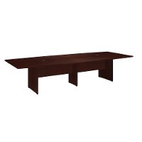Cherry 120L x 48W Boat Shape Wood Base Harvest Table - Conference Tables-3