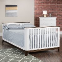 F34101.84 Matte White/ Slate 4-in-1 Convertible Crib - Studio-4