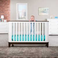 F34101.84 Matte White/ Slate 4-in-1 Convertible Crib - Studio-5