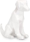 White Porcelain Dog Sculpture