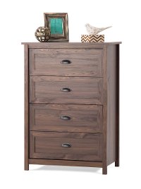 F01902.47 Rich Walnut 4-Drawer Chest - Abbott