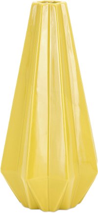 12 Inch Yellow Ceramic Vase