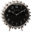Silver Carlton Table Clock with Black Face