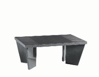 KJVR626KT Modern Smokey Gray Coffee Table - Versilia