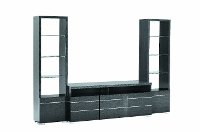KIT/VERSILIA/ENT/WAL Smoky Gray 3 Piece Modern Entertainment Center - Versilia