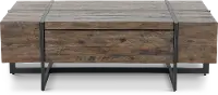 Rustic Brown Wood Coffee Table - Modern Timber