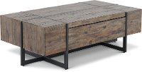 Rustic Brown Wood Coffee Table - Modern Timber-3