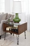 Glass Top End Table - Dalton
