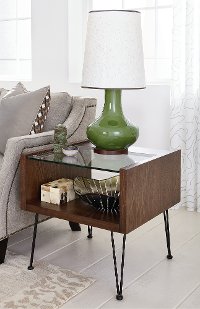 Glass Top End Table - Dalton