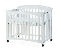 F61301.46 Matte White Mini Folding Crib & Mattress - Stanford