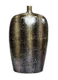 29 Inch Pearl and Brown Ceramic Vase