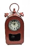 Red Metal Table Clock