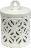 6 Inch White Tea Light Holder