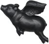 Clearance Black Flying Pig Wall Decor
