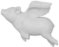 White Flying Pig Wall Decor
