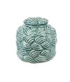 Clearance Blue Basket Weave Covered Jar