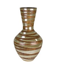 13 Inch Tan Swirl Belle Vase