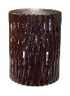 Antique Red Pleated Fan Stool