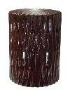 Clearance Antique Red Pleated Fan Stool