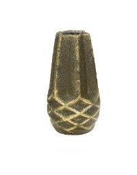 10 Inch Brown Diamond Bottom Ceramic Vase