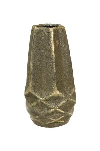 14 Inch Brown Diamond Bottom Ceramic Vase