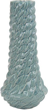 15 Inch Teal Blue Decorative Ceramic Vase